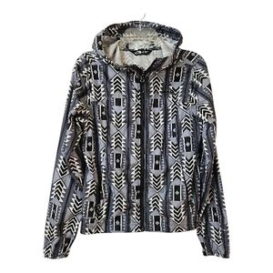 The North Face Windwall Windbreaker Jacket Womens S Geometric Outdoor Activewear